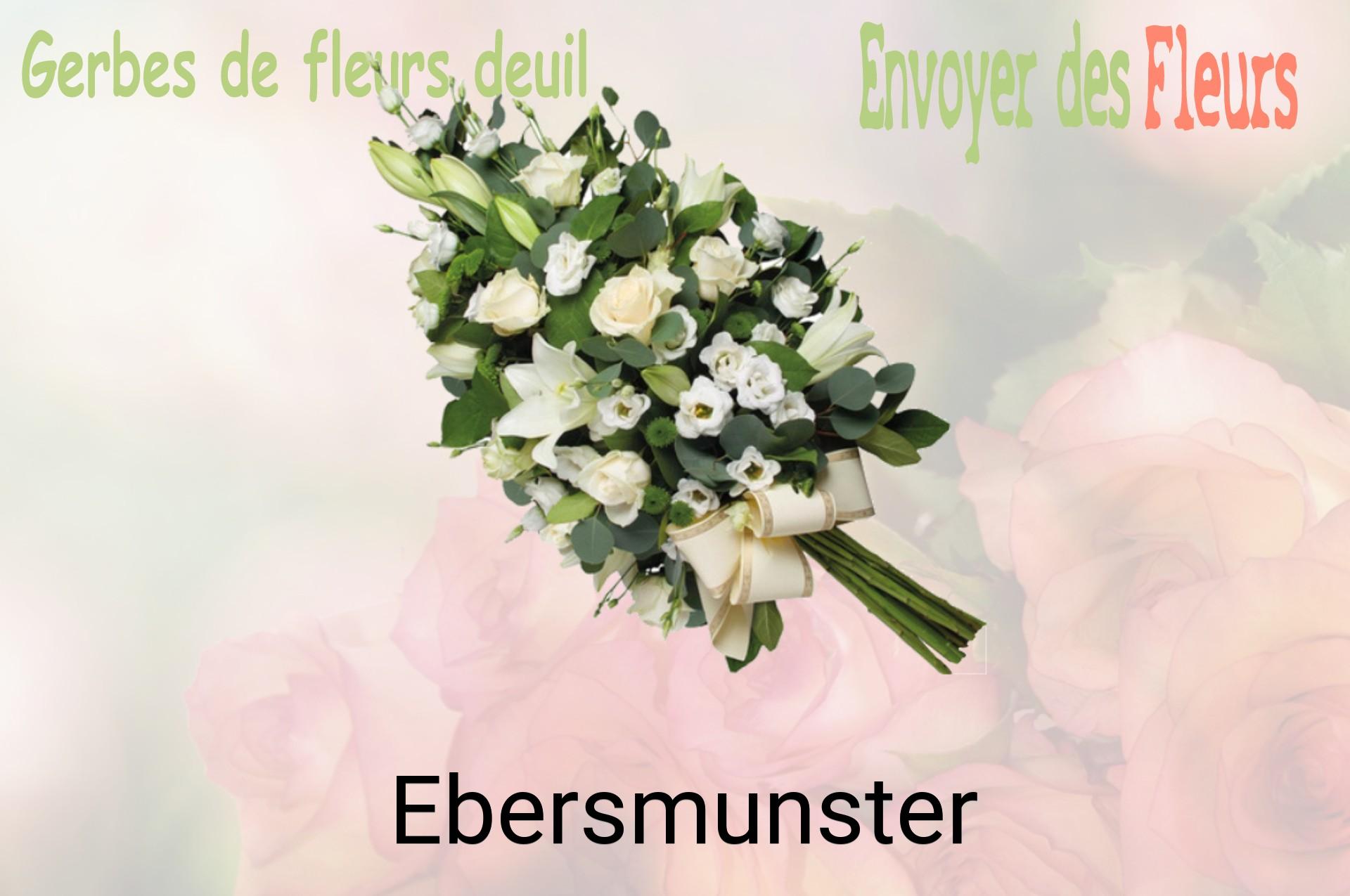 Gerbe de fleurs de deuil livrée à Ebersmunster